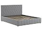 Кровать Милана велюр фреш эспрессо 1600x2000, изголовье мягкое