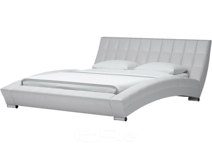 Кровать интерьерная Оливия экокожа Марика 483 Белый 160*200