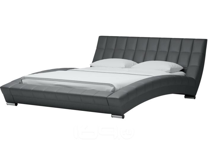 Кровать интерьерная Оливия экокожа Марика 485 Серый 160*200