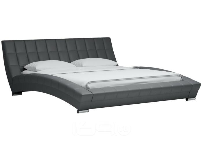 Кровать интерьерная Оливия экокожа Марика 485 Серый 180*200