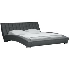Кровать интерьерная Оливия экокожа Марика 485 Серый 180*200