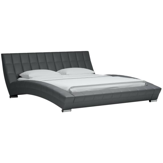 Кровать интерьерная Оливия экокожа Марика 485 Серый 180*200