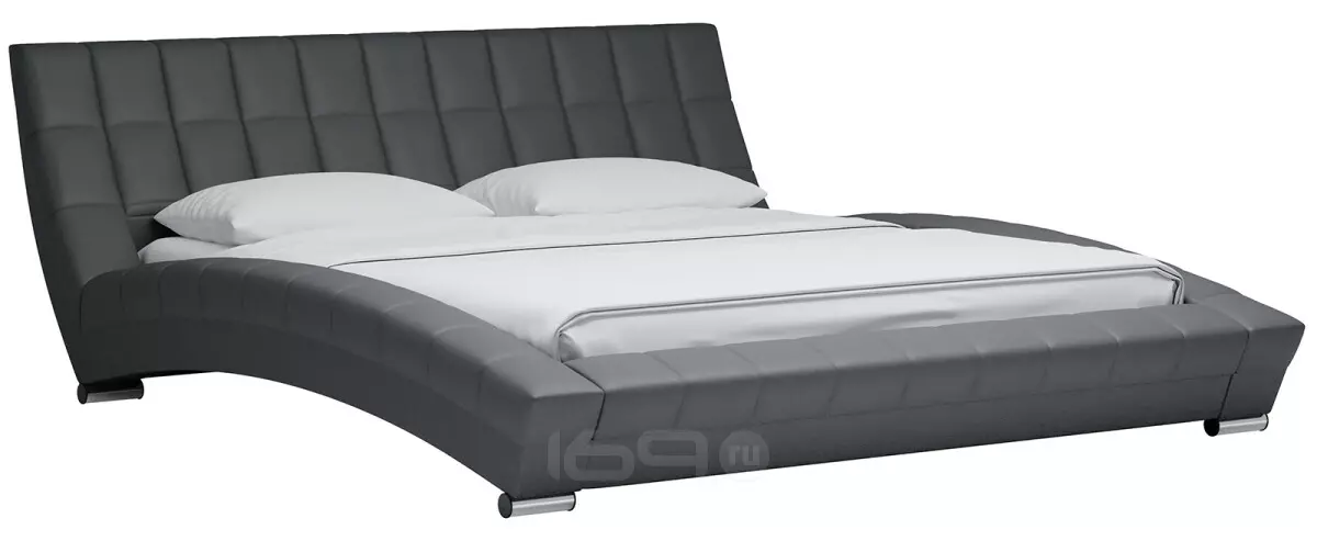 Кровать интерьерная Оливия экокожа Марика 485 Серый 180*200