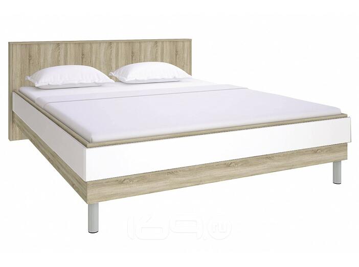 Кровать Ирма СТЛ.143.11 Дуб сонома/Белый глянец 
