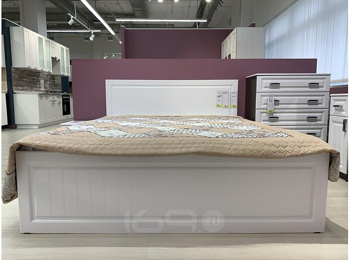 Кровать Прага КР-905 МДФ Белое дерево/Венге Премиум для ортопедического основания на ножках 1,4м