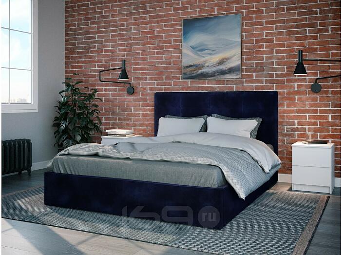 Кровать СОНАТА new 1800х2000 Велюр Индиго 72306336