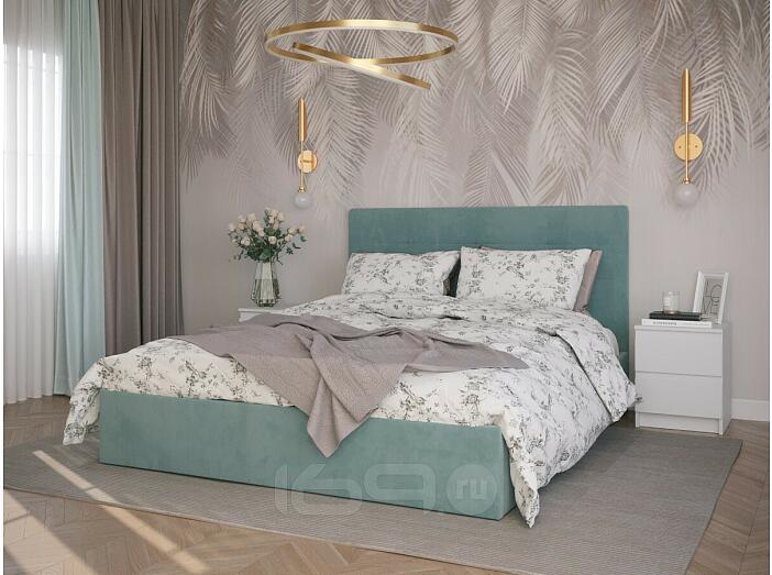 Кровать СОНАТА new 1800х2000 Велюр Мята 72306337
