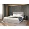 Кровать Соната велюр светло-серый 1800x2000, без ортопедического основания, изголовье мягкое