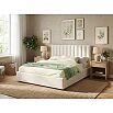 Кровать Olivia велюр бежевый без подъёмного механизма 1400x2000, изголовье мягкое