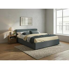 Кровать Skandi велюр маренго С П/М 1600x2000, ортопедическое основание, изголовье мягкое