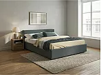 Кровать Skandi велюр маренго С П/М 160x200, ортопедическое основание, изголовье мягкое