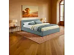 Кровать Skandi велюр серый С П/М 160x200, ортопедическое основание, изголовье мягкое