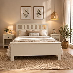 Кровать Сага без обивки кашемир без П/М 140x200, изголовье жесткое