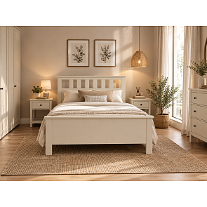 Кровать Сага без обивки кашемир без П/М 140x200, изголовье жесткое