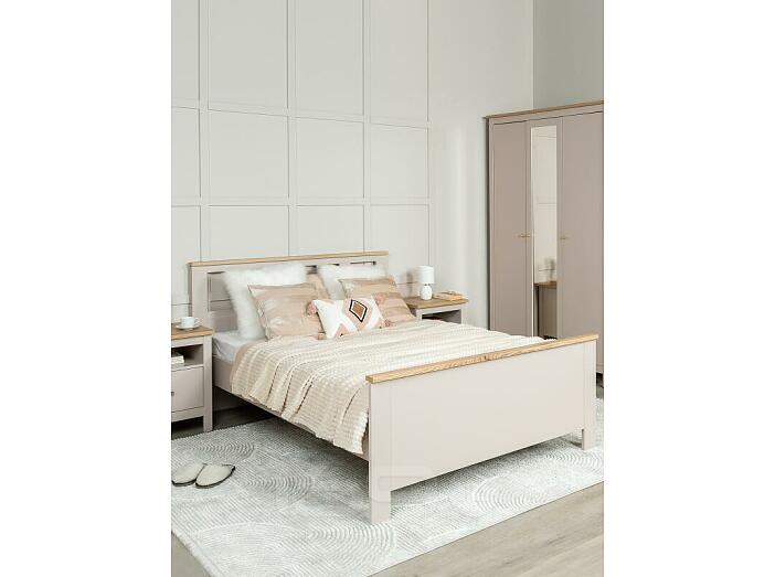 Кровать Сага без обивки кашемир, ясень без П/М 1400x2000, ортопедическое основание, изголовье жесткое