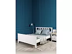 Кровать Сага без обивки белый без П/М 160x200, изголовье жесткое