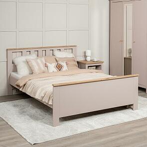 Кровать Сага без обивки кашемир, ясень без П/М 1600x2000, ортопедическое основание, изголовье жесткое