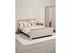 Кровать Сага без обивки кашемир, ясень без П/М 160x200, изголовье жесткое