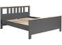Кровать Сага без обивки серый, ясень без П/М 1600x2000, ортопедическое основание, изголовье жесткое