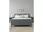 Кровать Сага без обивки темно-бирюзовый, ясень без П/М 160x200, изголовье жесткое