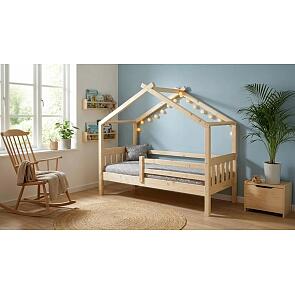 Кровать Алиса без обивки прозрачный лак без подъёмного механизма 800x1600, изголовье жесткое