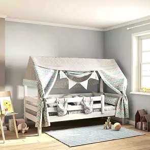 Кровать Соня без обивки белый без подъёмного механизма 800x1900, изголовье жесткое