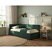 Кровать Aura велюр изумруд с подъемным механизмом 900x2000, ортопедическое основание, изголовье мягкое