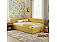 Кровать Aura велюр желтый С П/М 900x2000, изголовье мягкое