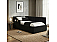 Кровать Milena велюр темный без П/М 900x2000, изголовье мягкое
