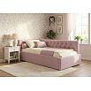 Кровать Afelia велюр лиловый без подъёмного механизма 900x2000, изголовье мягкое