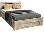 Кровать Ривьера без обивки дуб юкон/бетон темный без П/М 1200x2000, изголовье жесткое