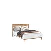 Кровать Кельн без обивки белый глянец/дуб крафт без П/М 1400x2000, без ортопедического основания, изголовье жесткое