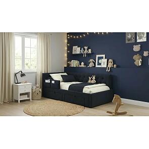 Кровать Afelia велюр темный без подъёмного механизма 900x2000, изголовье мягкое