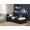 Кровать Afelia велюр темный без подъёмного механизма 900x2000, изголовье мягкое