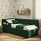 Кровать Bonna велюр изумруд с подъемным механизмом 900x2000, ортопедическое основание, изголовье мягкое