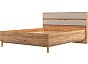 Кровать Марвэл без обивки дуб крафт, кашемир без П/М 140x200, щит-основание, изголовье жесткое