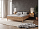 Кровать Марвэл Д без обивки дуб крафт, браш графит без П/М 160x200, щит-основание, изголовье жесткое