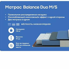 Матрас пружинный Original Balance Duo M/S нагрузка до 115 кг 800x2000
