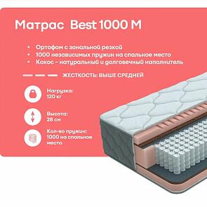 Матрас пружинный ECO Best 1000 M нагрузка до 120 кг 800x2000