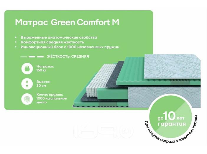 Матрас пружинный Dream Green Comfort M нагрузка до 150 кг 1400x2000