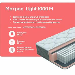 Матрас пружинный ECO Light 1000 M нагрузка до 140 кг 800x2000