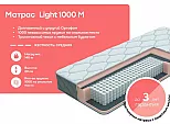 Матрас пружинный ECO Light 1000 M нагрузка до 140 кг 900x2000