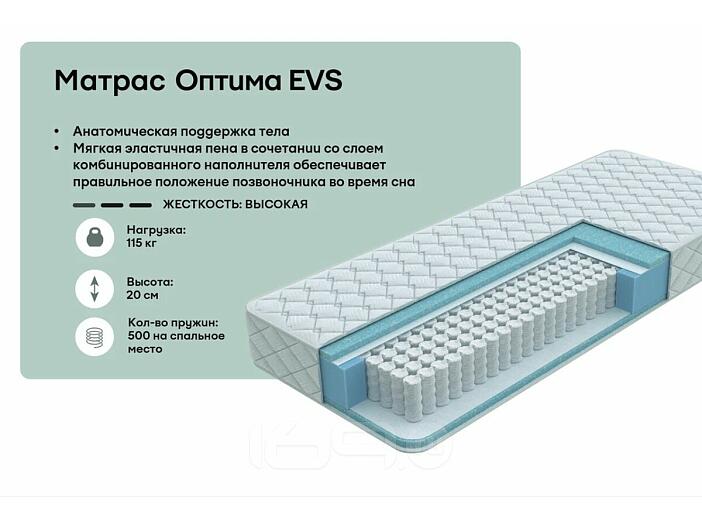Матрас пружинный Classic Оптима EVS нагрузка до 115 кг 1200x2000