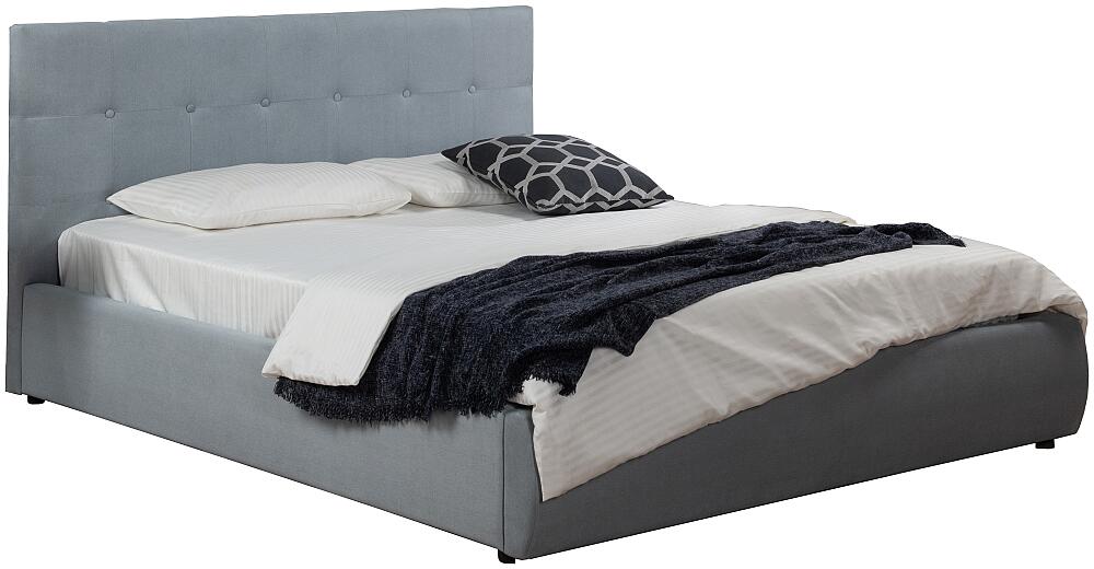 Мягкая интерьерная кровать Селеста 1200 ПМ ткань Серый 21600₽