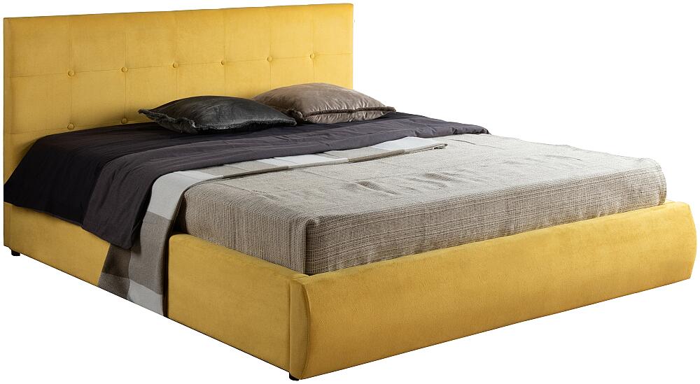 Мягкая интерьерная кровать Селеста 1200 ПМ ткань Желтый 21600₽