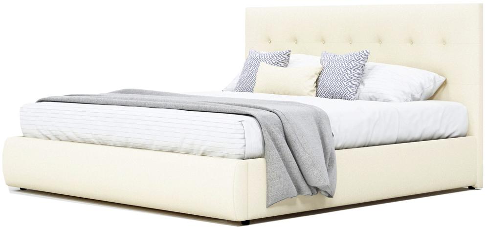 Мягкая интерьерная кровать Селеста 1400, П/М, ткань, Бежевый мягкая интерьерная кровать селеста 1400 п м ткань жёлтый