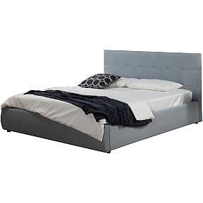 Мягкая интерьерная кровать "Селеста" 1400, П/М, ткань, Серый