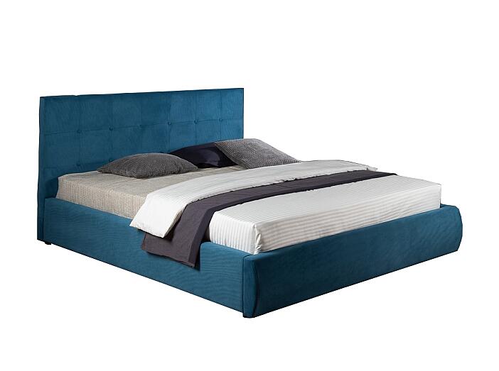 Мягкая интерьерная кровать "Селеста" 1600, БП/М, ткань, Синий