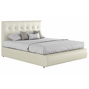 Мягкая интерьерная кровать "Селеста" 1600, П/М, экокожа, Белый