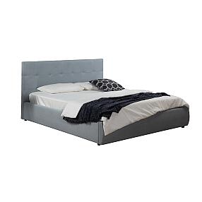 Мягкая интерьерная кровать "Селеста" 1600, П/М, ткань, Серый